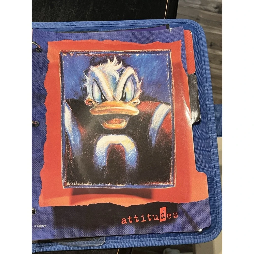 Vintage DISNEY Minnie Mouse Volleyball 1990's Attitudes Collection Binder Folder